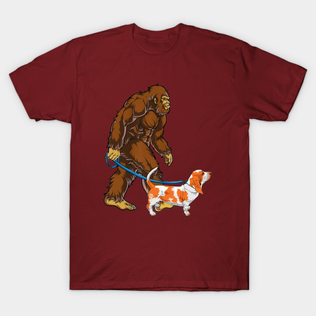 Funny Bigfoot Sasquatch Walking English Bulldog by JameMalbie